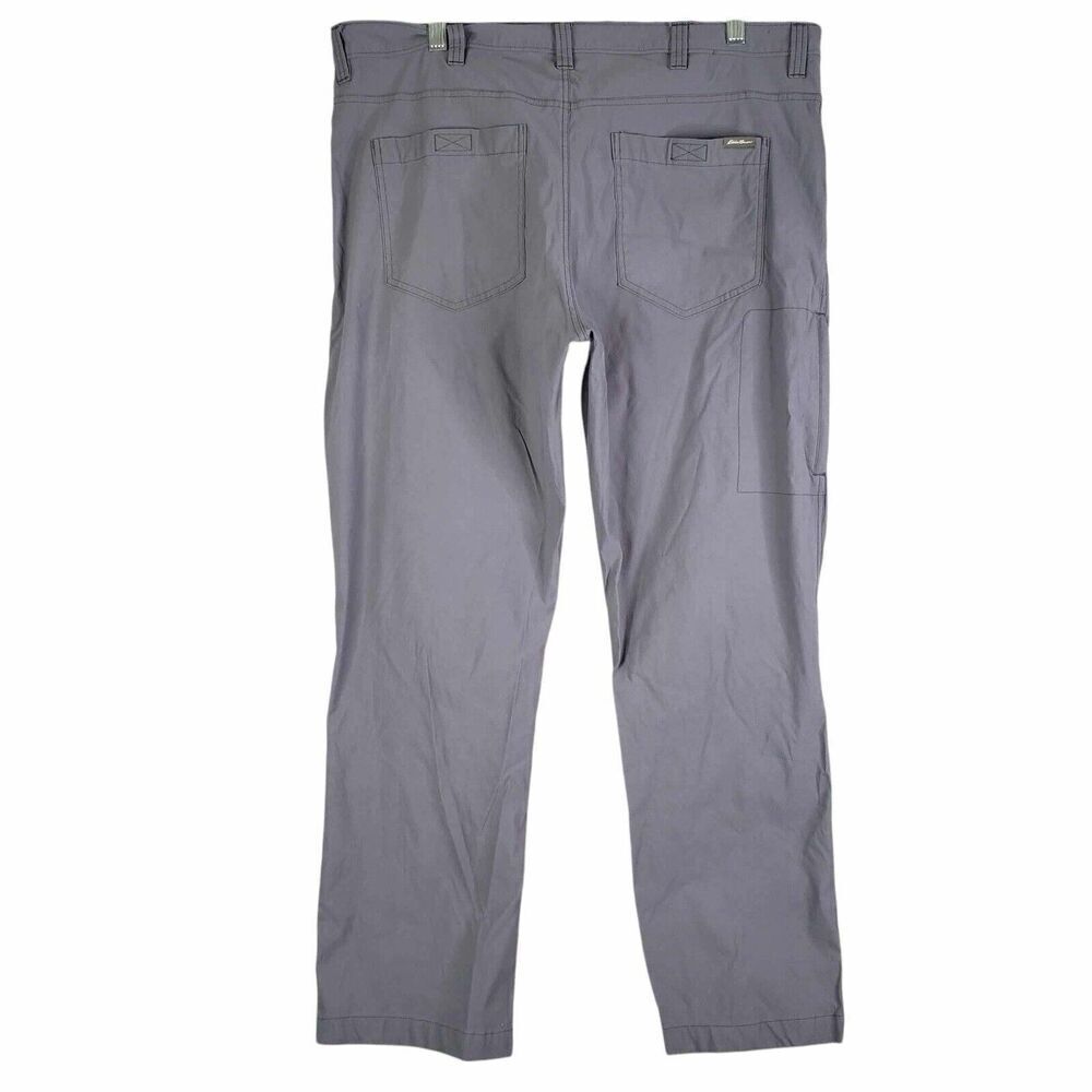 Eddie Bauer Pants Mens Nylon Cargo Straight Hiking Size 40x30 Gray Flat Front - Picture 3 of 9